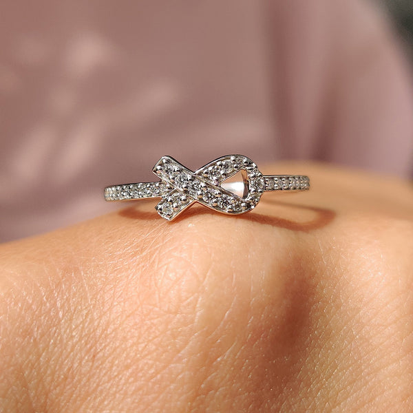 0.13 CT Round Ribbon Pave Style Lab Grown Diamond Engagement Ring - 0007 fa060b29 0479 45c3 9e4a 4297f1700d93