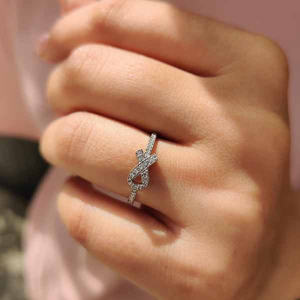 0.13 CT Round Ribbon Pave Style Lab Grown Diamond Engagement Ring - 001 dc468675 ab77 4106 b851 87017825f5f9
