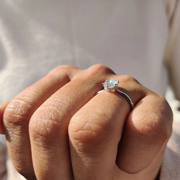 1.50 CT Marquise Hidden Halo Style Lab Grown Diamond Engagement Ring - 004 ebb889b2 2ac4 46b3 9aaf 374931bc6cd1