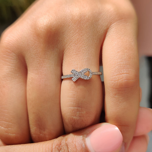 0.13 CT Round Ribbon Pave Style Lab Grown Diamond Engagement Ring - 006 db47a9d9 51ba 47b4 93ad 12b409fc7d9c