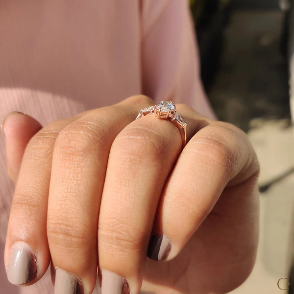 1.0 CTW Marquise Three Stone Style Lab Grown Diamond Engagement Ring - 03 a5f38e59 92a8 4ac6 bcaa d381052c951f