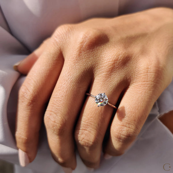1.0 CT Round Solitaire Style Lab Grown Diamond Engagement Ring - 03 d4e2dd73 8efa 4a18 b766 faada5d32a28