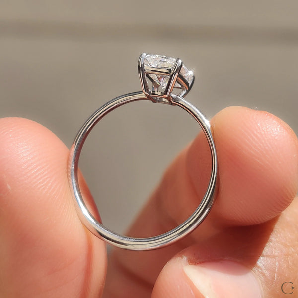 1.0 CT Radiant Solitaire Style Lab Grown Diamond Engagement Ring - 03 e2752c6f 509b 4203 9bac 0d3854b4820b