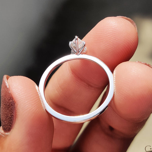 0.50 CT Pear Solitaire Style Lab Grown Diamond Engagement Ring - 09 9fa58625 2039 4d38 97b3 9596432bb274