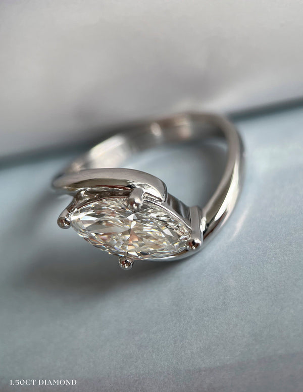 Solitaire Rapture-Marquise Lab Grown Diamond Engagement Ring - Solitaire-Oval Lab Grown Diamond Engagement Ring
