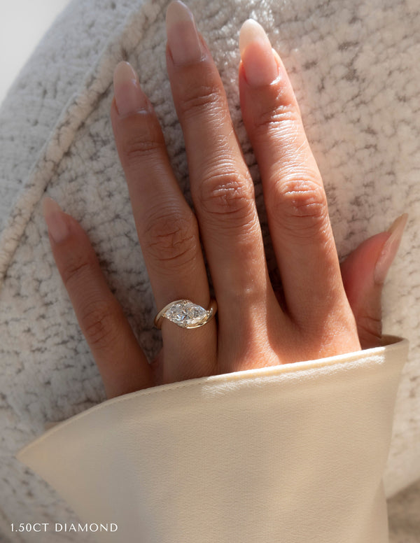 Solitaire Rapture-Marquise Lab Grown Diamond Engagement Ring - Solitaire-Oval Lab Grown Diamond Engagement Ring