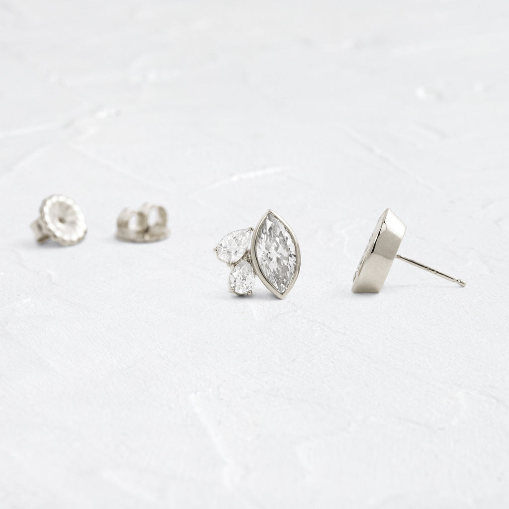 Solitaire- 1.0CT Oval Lab Grown Diamond Earrings