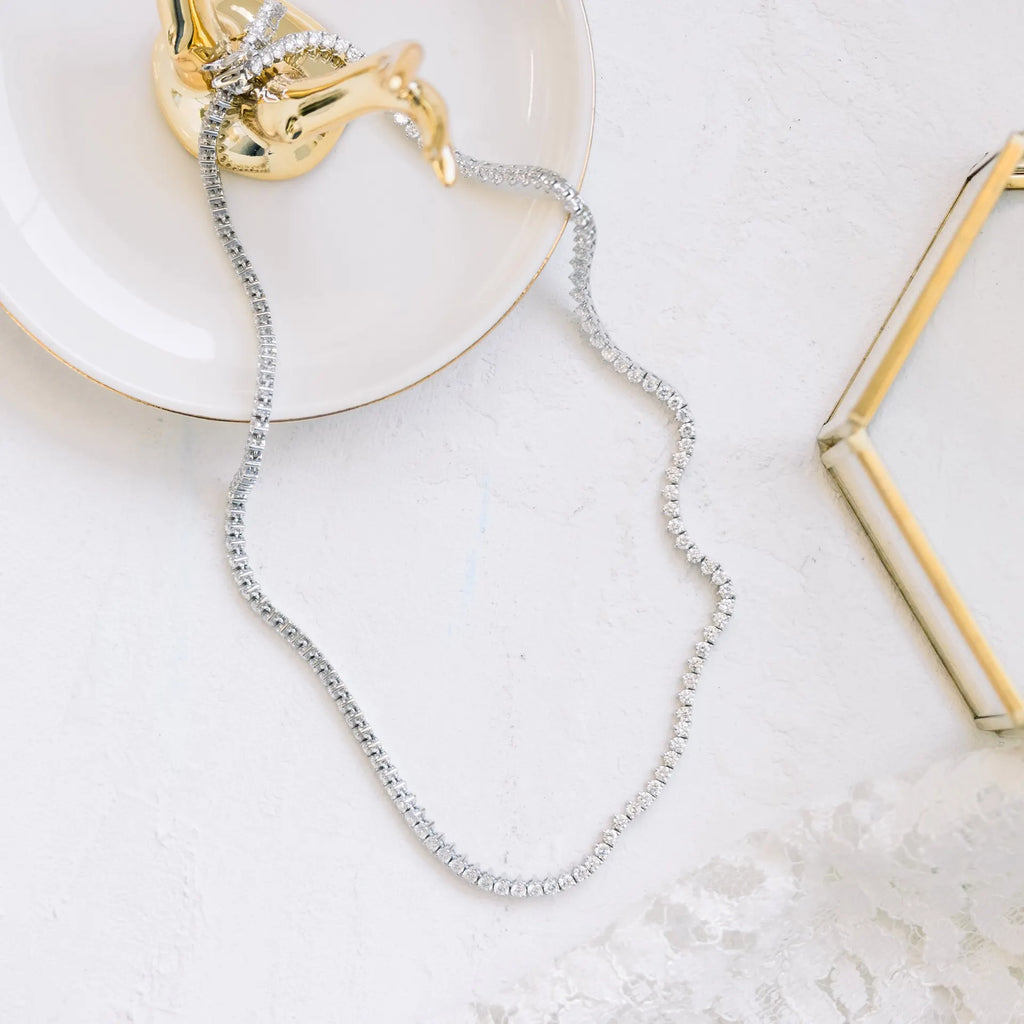 Four Prong Tennis Necklace