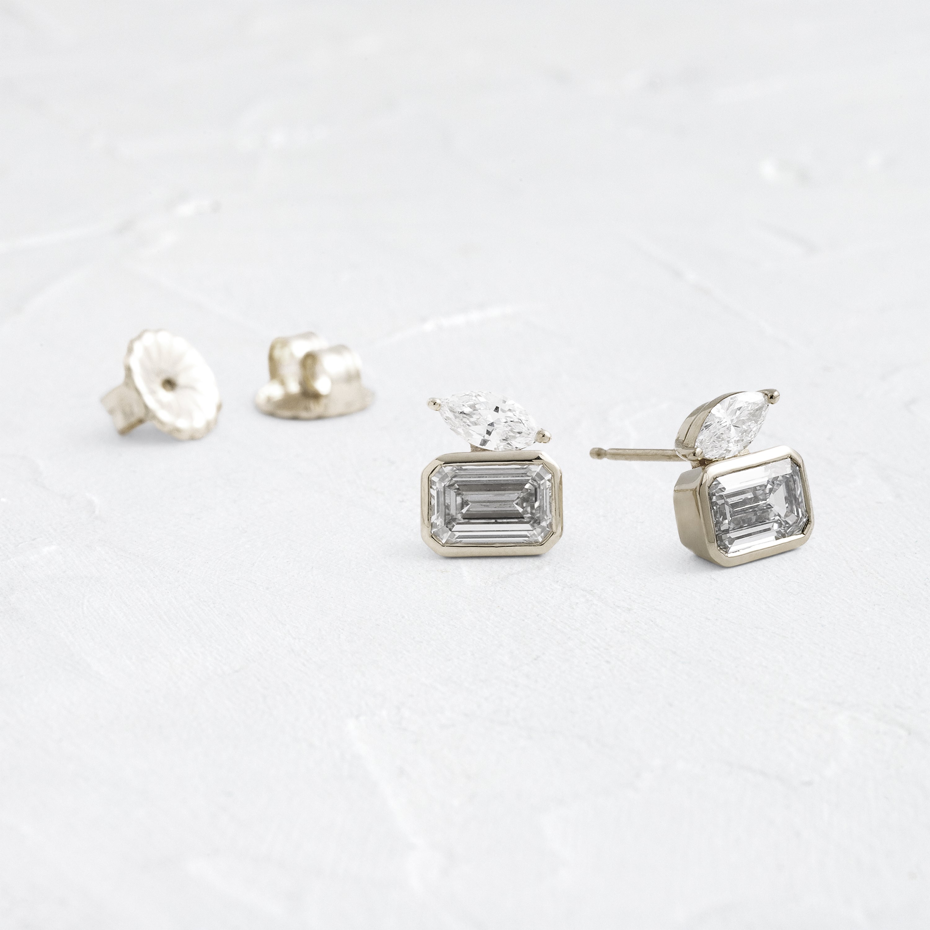 Solitaire- 1.0CT Oval Lab Grown Diamond Earrings