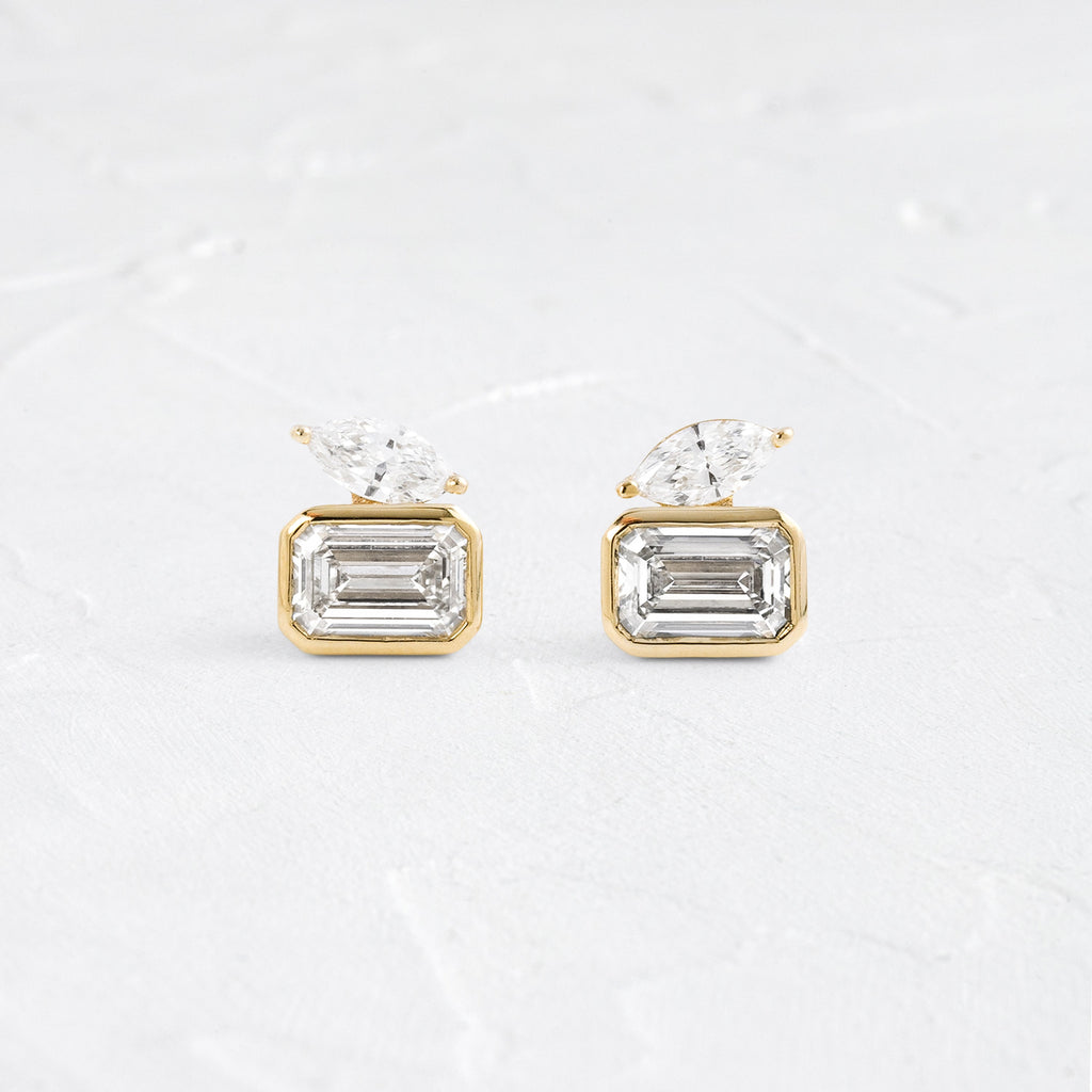 Solitaire- 1.0CT Oval Lab Grown Diamond Earrings