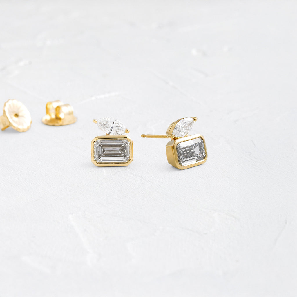 Solitaire- 1.0CT Oval Lab Grown Diamond Earrings