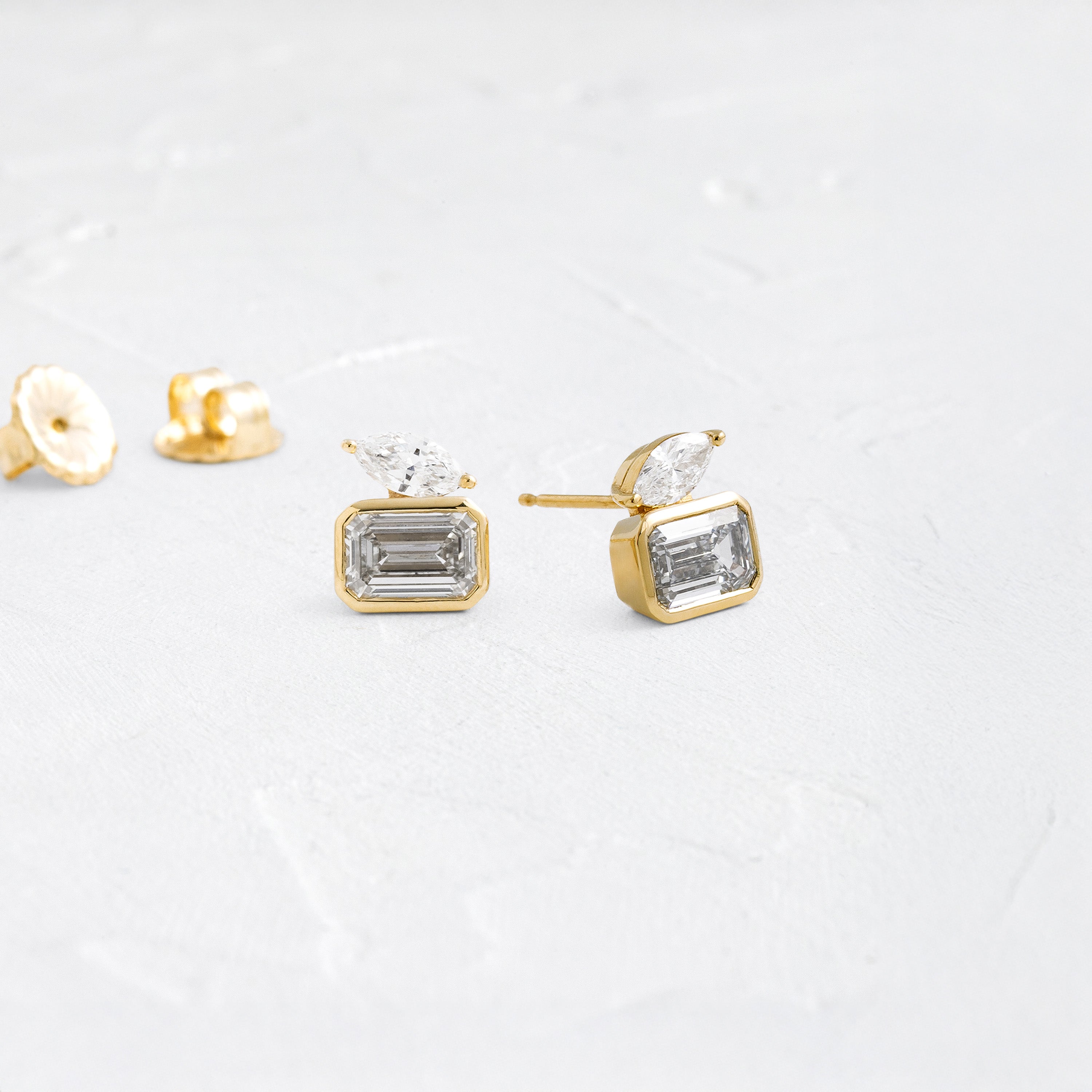 Solitaire- 1.0CT Oval Lab Grown Diamond Earrings