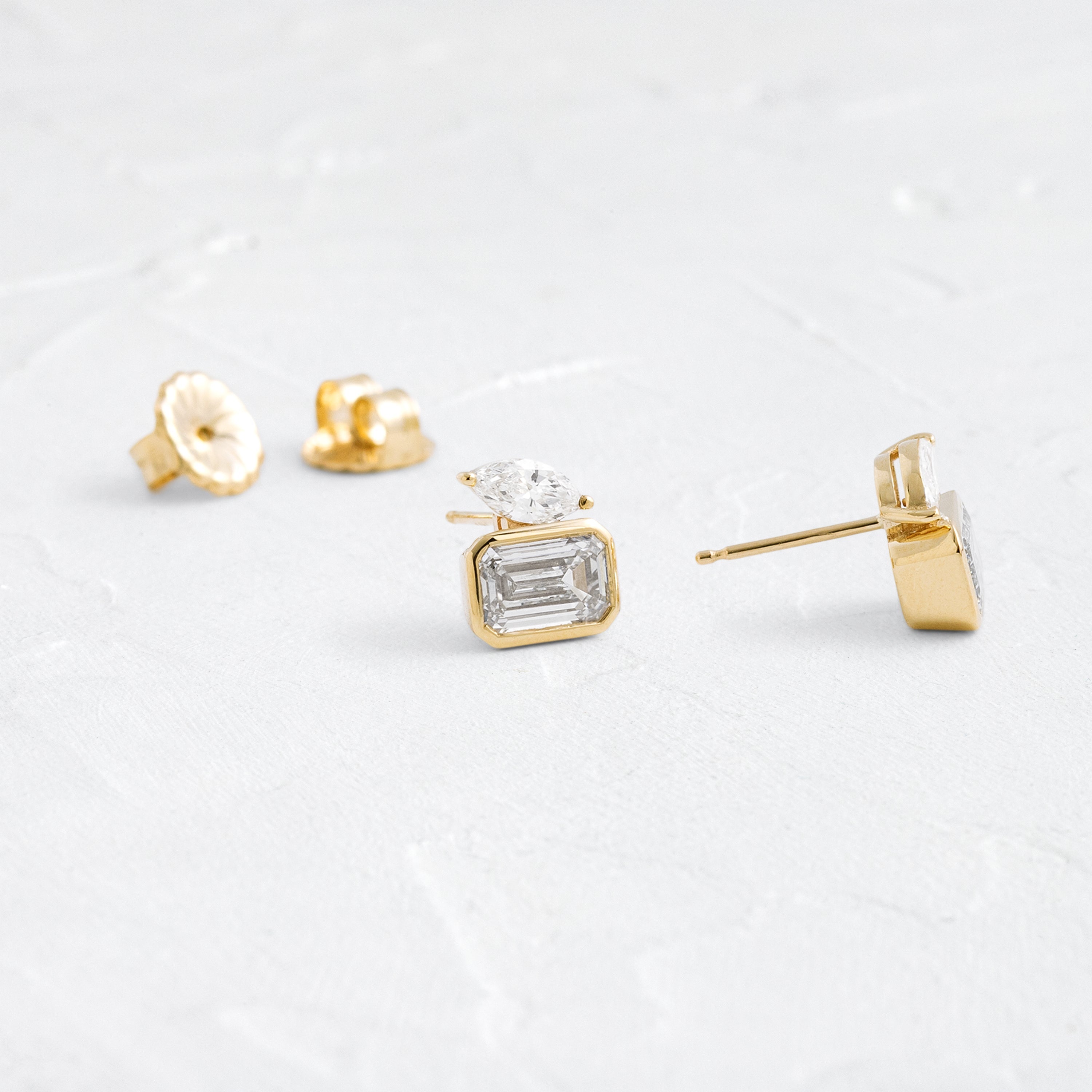 Solitaire- 1.0CT Oval Lab Grown Diamond Earrings
