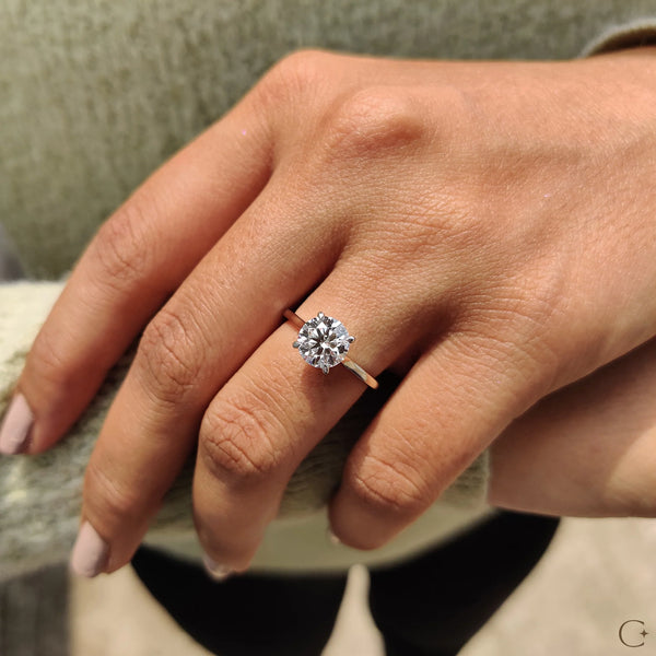 2.0 CT Round Solitaire & Cathedral Style Lab Grown Diamond Engagement Ring - 11copy 1e3eae38 076a 41aa 8598 81d4d2871fd0