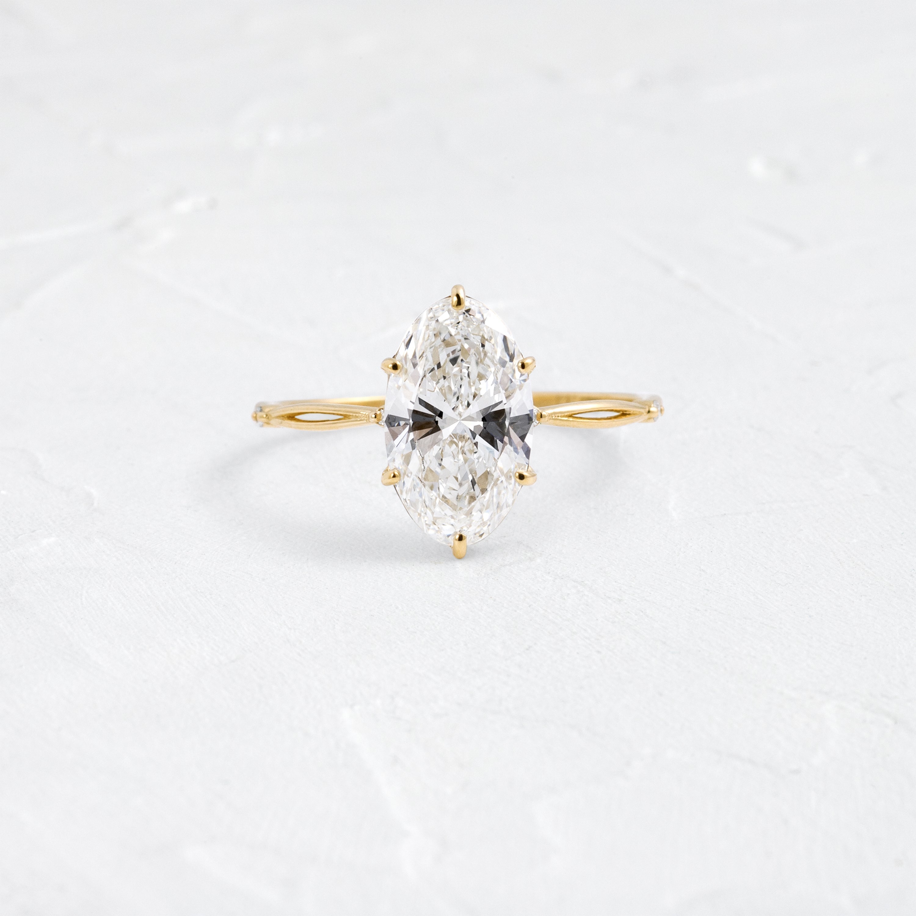 Solitaire-Oval Lab Grown Diamond Engagement Ring