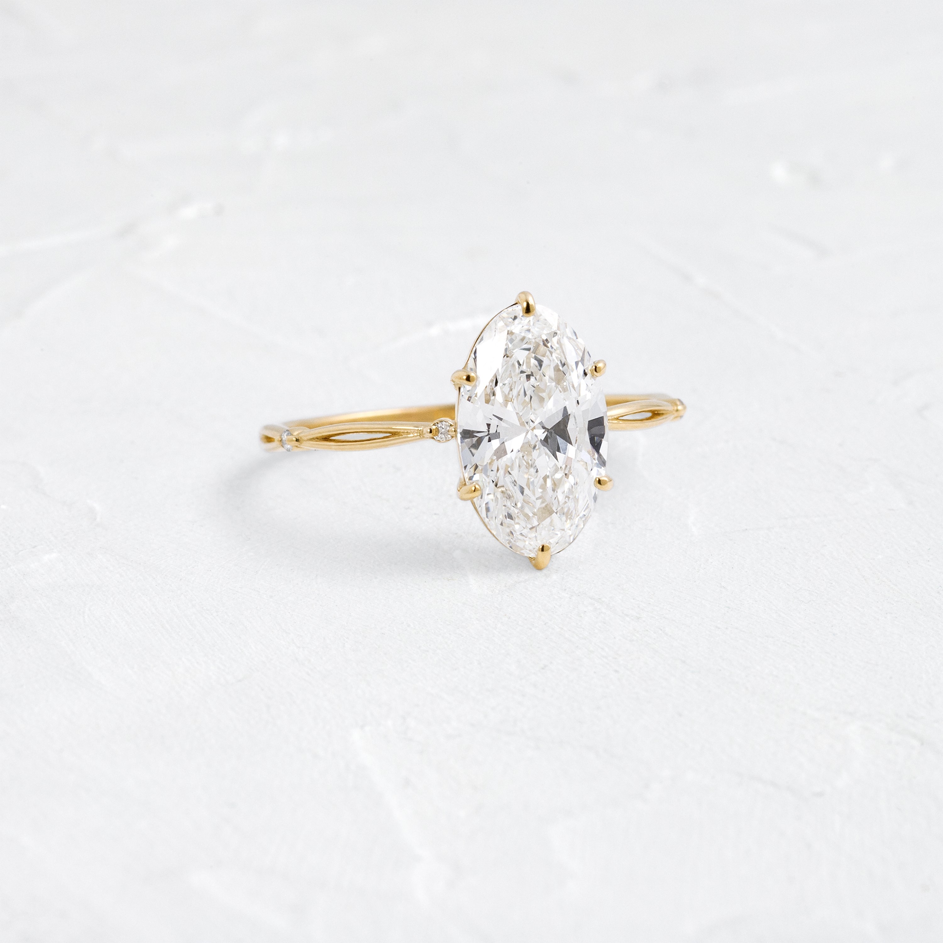 Solitaire-Oval Lab Grown Diamond Engagement Ring