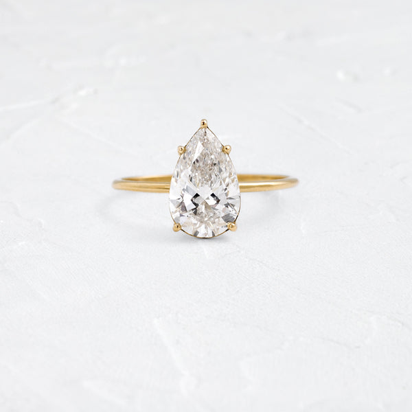 Solitaire Style-Pear Lab Grown Diamond Engagement Ring - Solitaire-Oval Lab Grown Diamond Engagement Ring