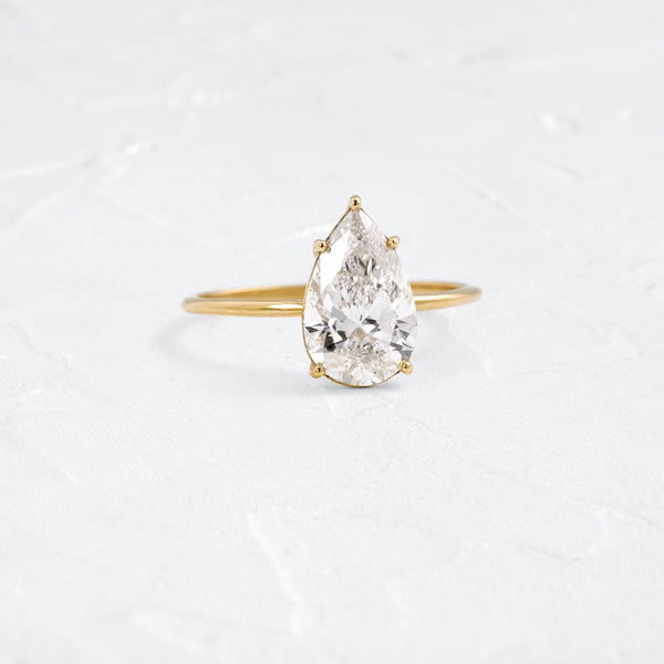 Solitaire Style-Pear Lab Grown Diamond Engagement Ring - Solitaire-Oval Lab Grown Diamond Engagement Ring