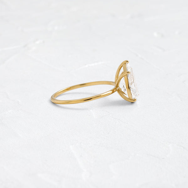 Solitaire Style-Pear Lab Grown Diamond Engagement Ring - Solitaire-Oval Lab Grown Diamond Engagement Ring