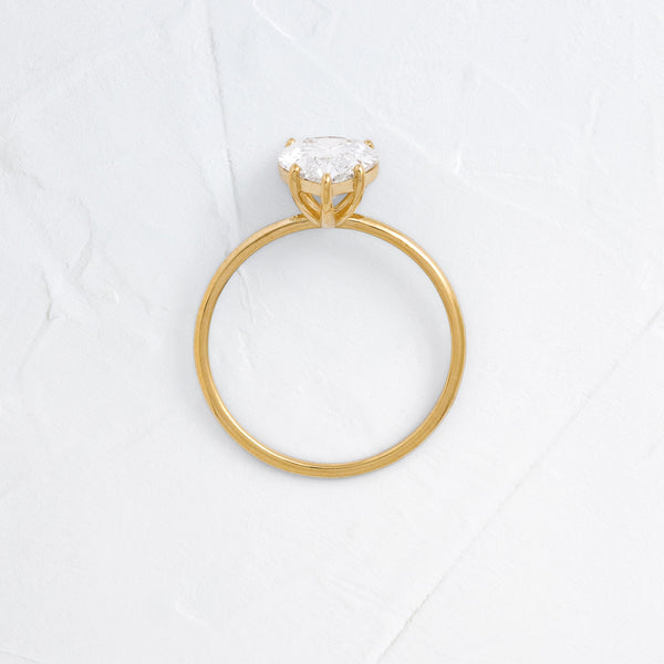 Solitaire Style-Pear Lab Grown Diamond Engagement Ring - Solitaire-Oval Lab Grown Diamond Engagement Ring