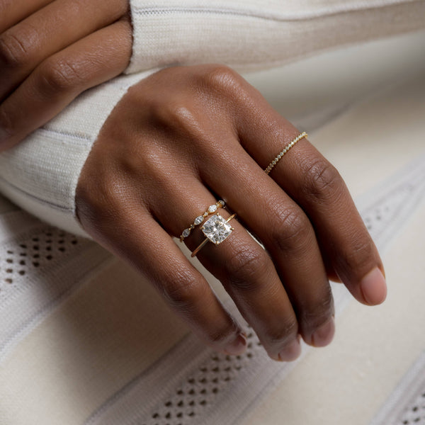Solitaire-Cushion Lab Grown Diamond Engagement Ring - Solitaire-Oval Lab Grown Diamond Engagement Ring