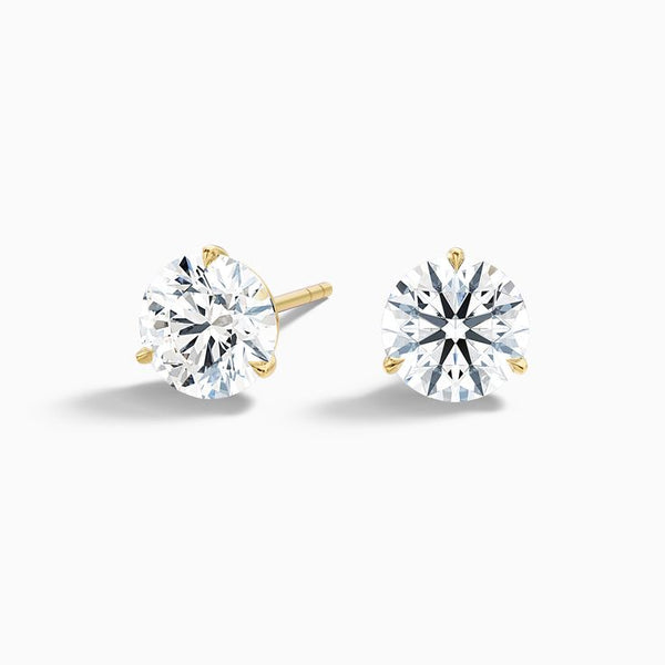 Solitaire- 1.0 CT Round Moissanite Stud Earrings - Solitaire- 1.0 CT Round Moissanite Stud Earrings