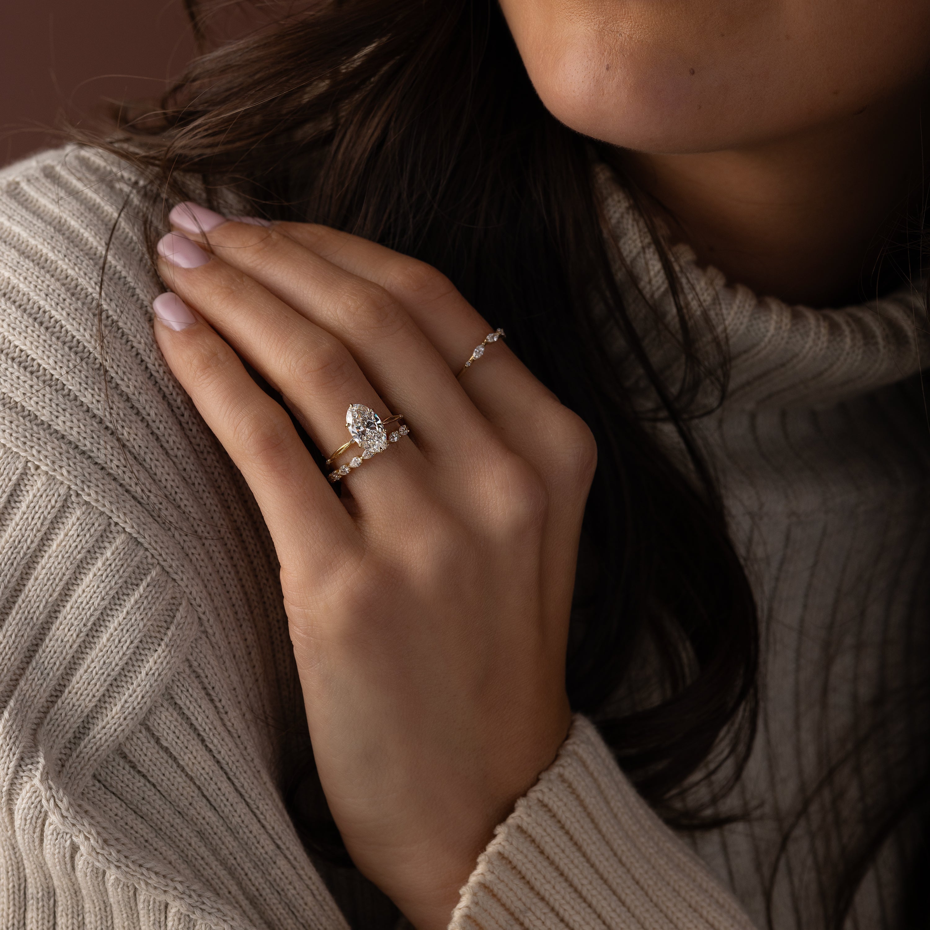 Solitaire-Oval Lab Grown Diamond Engagement Ring