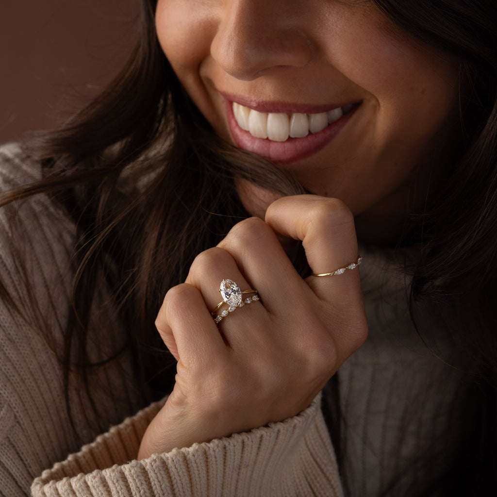 Solitaire-Oval Lab Grown Diamond Engagement Ring