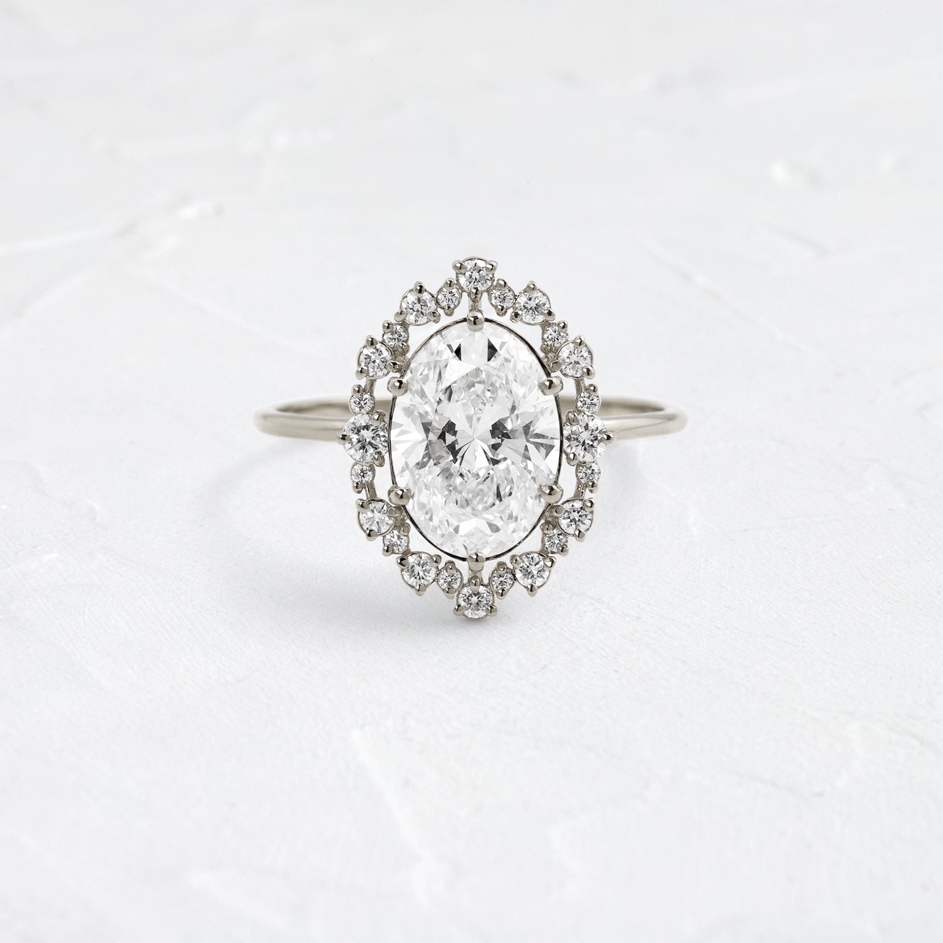 Solitaire-Oval Lab Grown Diamond Engagement Ring