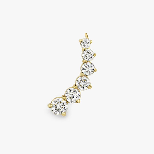 Cluster- 1.7 CT Round Moissanite Earrings - Cluster- 1.7 CT Round Moissanite Earrings