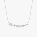 Cluster- 2.71 CT Round & Pear & Emerald Moissanite Necklace