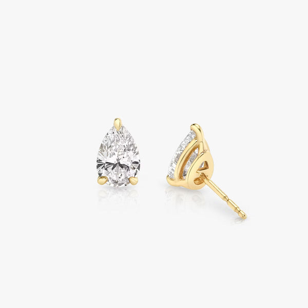 Solitaire- 0.50 CT Pear Moissanite Stud Earrings - Solitaire- 0.50 CT Pear Moissanite Stud Earrings