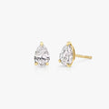 Solitaire- 0.50 CT Pear Moissanite Stud Earrings