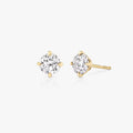 Solitaire Compass Prong- 0.5 CT Round Moissanite Stud Earrings