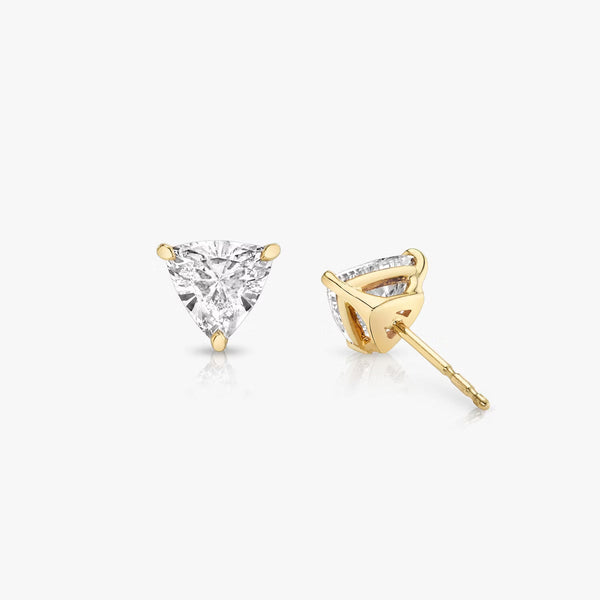 Solitaire- 0.50 CT Trillion Moissanite Stud Earrings - Solitaire- 0.50 CT Trillion Moissanite Stud Earrings
