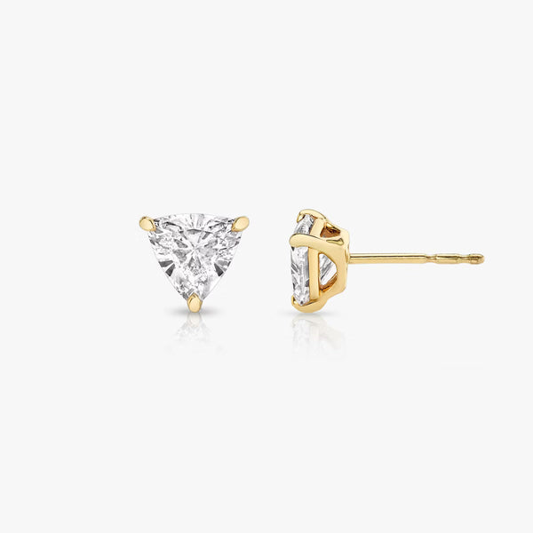 Solitaire- 0.50 CT Trillion Moissanite Stud Earrings - Solitaire- 0.50 CT Trillion Moissanite Stud Earrings