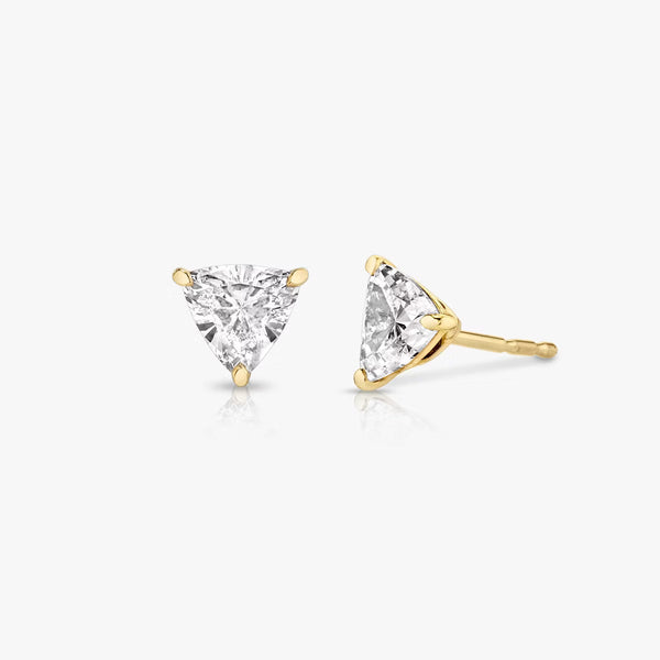 Solitaire- 0.50 CT Trillion Moissanite Stud Earrings - Solitaire- 0.50 CT Trillion Moissanite Stud Earrings