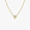 Solitaire Bezel- 0.10 CT Trillion Moissanite Necklace