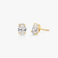 Solitaire- 0.50 CT Oval Moissanite Stud Earrings