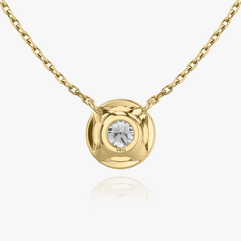 Halo- 0.22 CT Round Moissanite Necklace