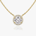 Halo- 0.22 CT Round Moissanite Necklace
