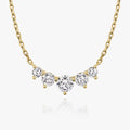 Five Stone-1.2 CT Round Moissanite Necklace