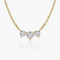 Three Stone- 1.0 CT Round Moissanite Necklace