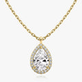 Halo- 1.0 CT Pear Moissanite Necklace