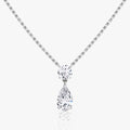 Two Stone- 1.0 CT Pear Moissanite Necklace