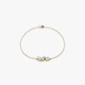 Three Stone- 0.36 CT Round, Marquise & Baguette Moissanite Bracelet