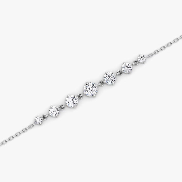 Linked Tennis- 0.85 CT Round Moissanite Bracelet - Linked Tennis- 0.85 CT Round Moissanite Bracelet