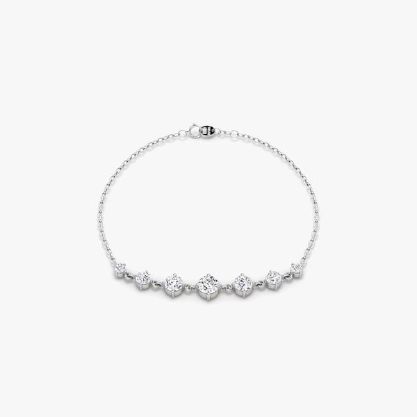 Linked Tennis- 0.85 CT Round Moissanite Bracelet - Linked Tennis- 0.85 CT Round Moissanite Bracelet