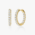 Eternity- 0.75 CT Round Moissanite Hoop Earrings