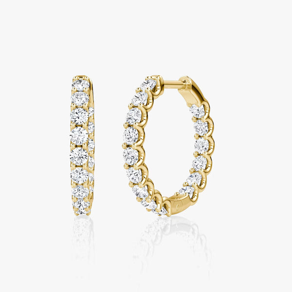 Eternity- 0.75 CT Round Moissanite Hoop Earrings - Eternity- 0.75 CT Round Moissanite Hoop Earrings